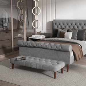 Asti Chesterfield Upholstered Footstool