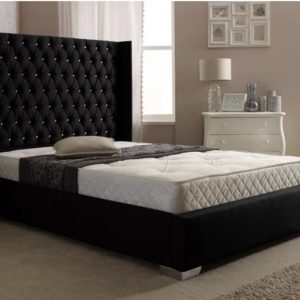 Edward Royal Upholstered Wingback Bed Frame
