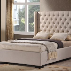 Hugo Grandeur Studded Wingback Bed Frame