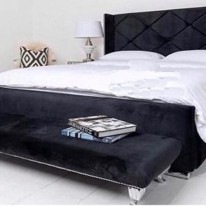 Malia Shimmer Wingback Bedframe Only at Clifton Beds