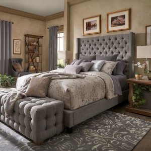 Alexia Wingback Bed