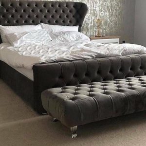 London Deluxe Wingback Bed Frame